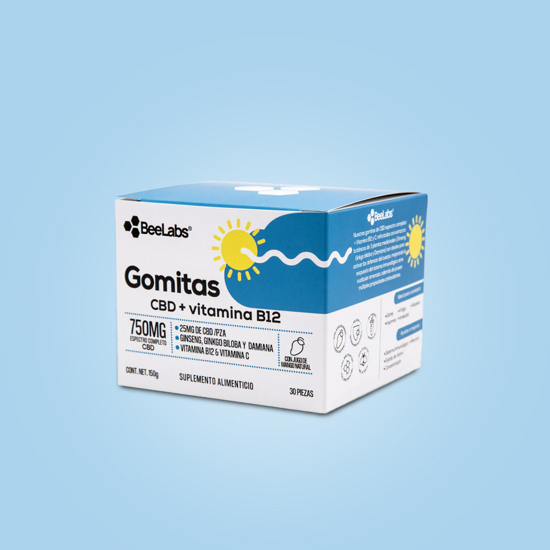 Bee Labs | Gomitas CBD + Vitamina B12 & C |25 mg/pza | 3O piezas