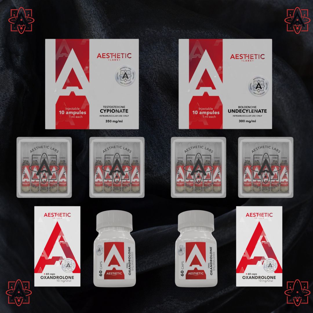 Ciclo Masa Magra y Corte Testosterona Cypionato + Boldenona + Oxandrolona Aesthetic Labs