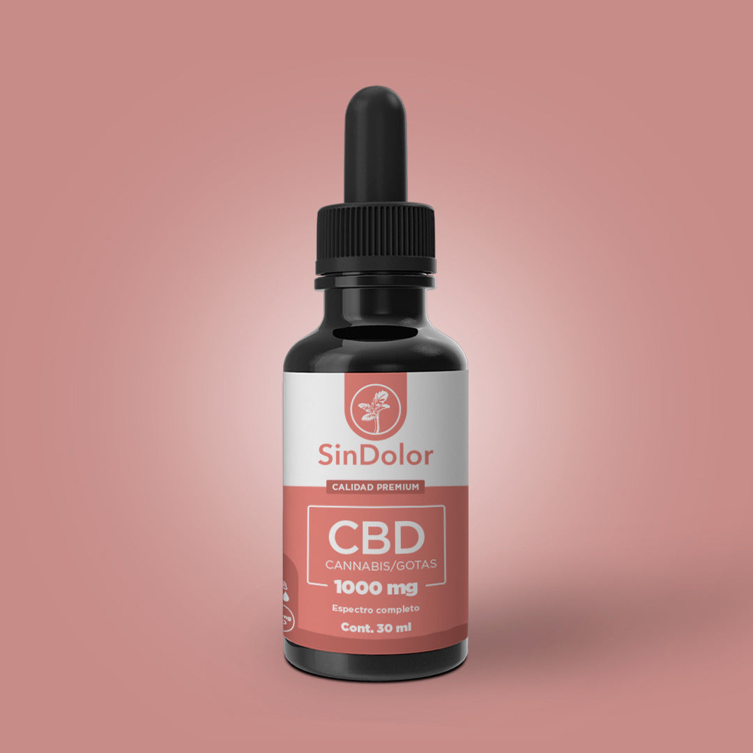 Sin Dolor CBD | Gotero CBD Full Spectrum con Aceite de semilla de cáñamo 30ml 1000mg