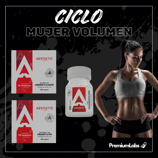 Ciclo Volumen Mujer: Primobolan + Boldenona + Oxandrolona Aesthetic Labs