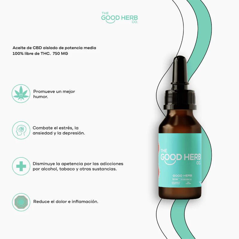 The Good Herb | Active Formula CBD Aislado 750 mg 30 ml