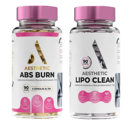 Kit Definición Abdomen Marcado | Abs Burn + Lipo Clean (Quema Grasa + Control de Apetito)