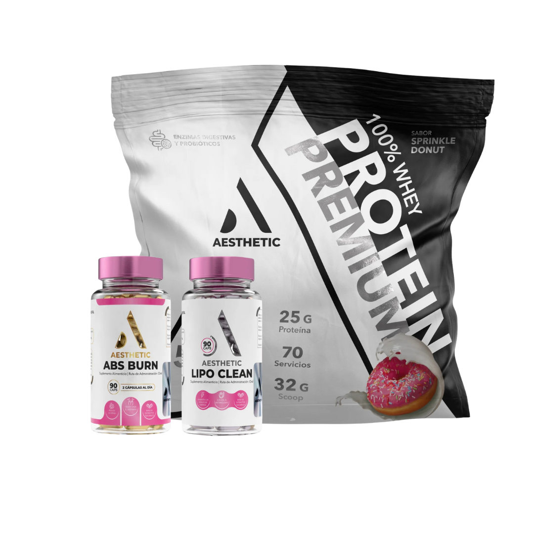 Kit Definición + Proteína Whey | Abs Burn + Lipo Clean + 100% Whey