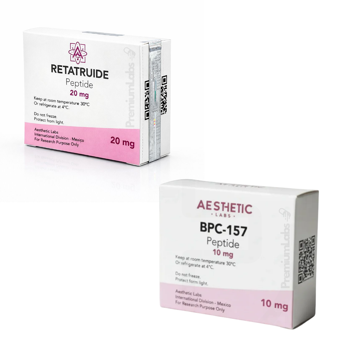 Aesthetic Labs | Kit Quema Grasa y Recuperación Articular: R-Tide + BPC-157 | 99.9 Pureza