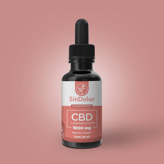 Sin Dolor CBD | Gotero CBD Full Spectrum con Aceite de semilla de cáñamo 30ml 1000mg