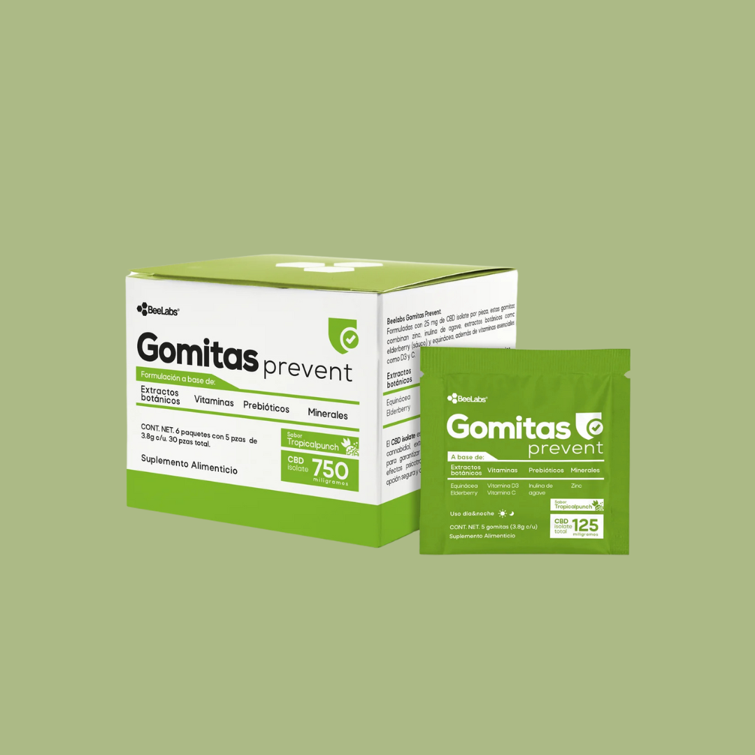 Bee Labs | Gomitas Prevent + Vitaminas | 25 mg/pza | 3O piezas