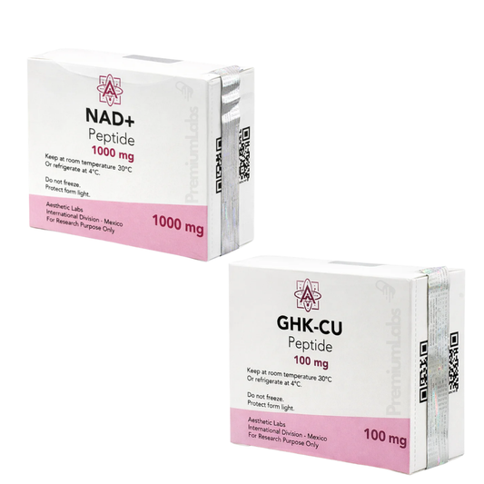 Aesthetic Labs | Kit Rejuvenecimiento Celular: Skin Builder (GHK-Cu + NAD+) | Peptidos 99.9 pureza