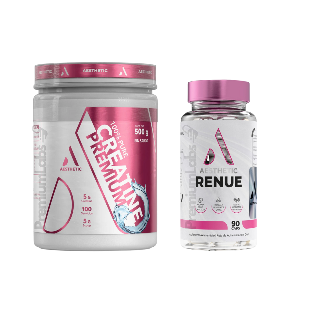 Kit Colágeno + Creatina | Piel, Articulaciones y Fuerza (RENUE + Creatina)