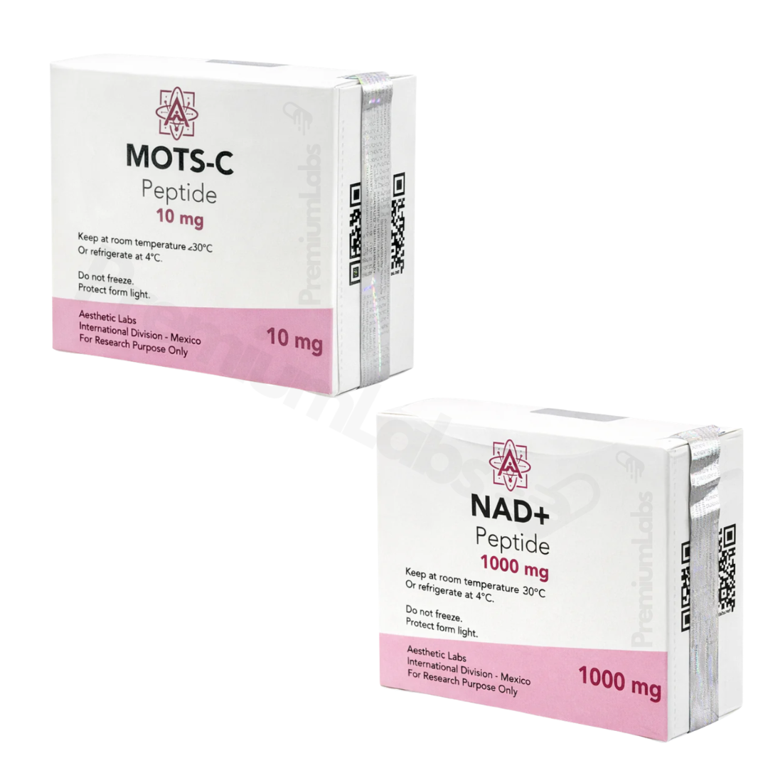 Aesthetic Labs | Kit Longevidad y Energía Celular: Beuty Reset (NAD+ + MOTS-c) | 99.9% pureza