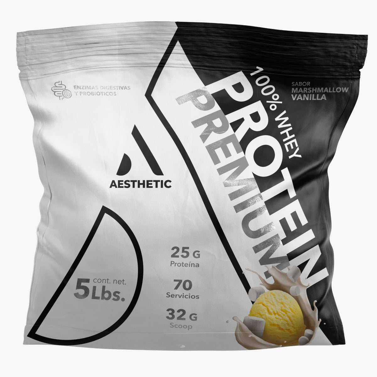 Aesthetic Supplements | Whey Protein Premium Marshmallow Vainilla | 70 servicios