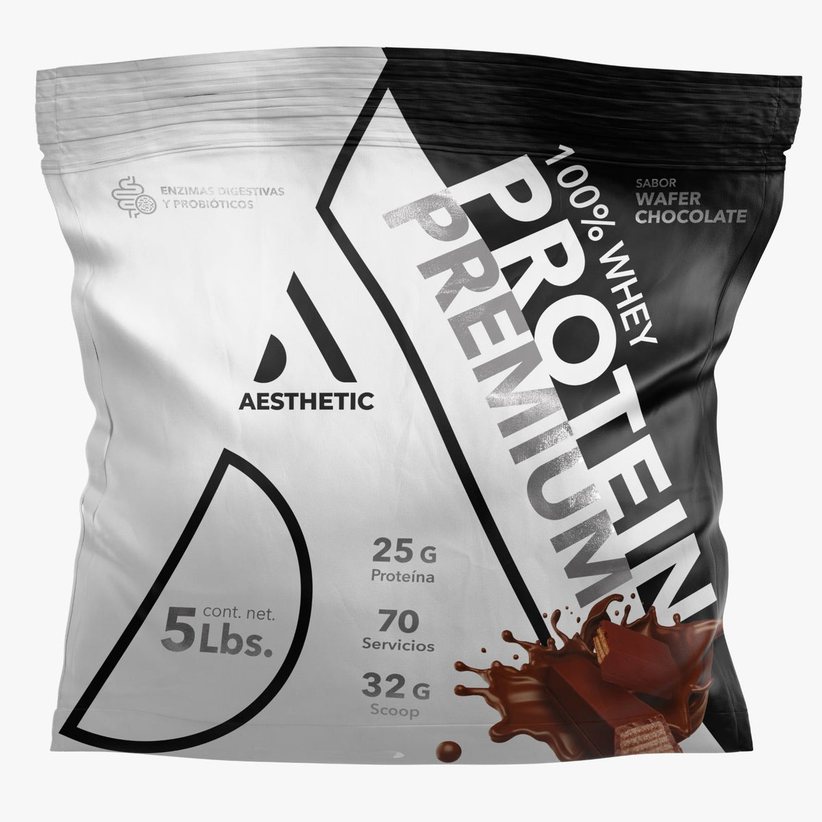 Aesthetic Supplements | Whey Protein Premium Wafer Chocolate | 70 servicios